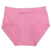 Poly Blend Pink And Beige Solid Zipper Panty Combo Of 2 For Women-thumb1