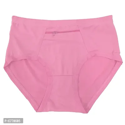 Poly Blend Pink And Beige Solid Zipper Panty Combo Of 2 For Women-thumb2