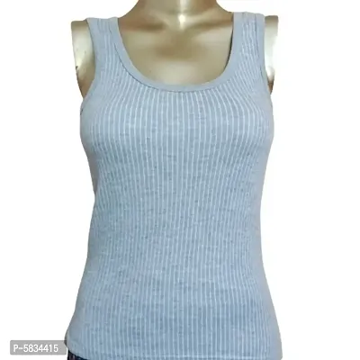 Lavennder Premium Quilted Thermal Sleeveless Thermal Top | Grey-thumb0