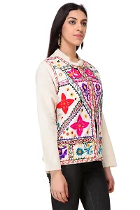 Vanillafudge jacket For Women and Girls|Embroidered jacket in white-thumb4