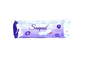 Sanpad Regular Sanitary Pads - 8 Pads, Rash Free, Anti Tan, Skin Friendly, Double Wing Shape, Advanced Leak Protection, Regular, 230mm - 10 Packs (80 Pads)-thumb1