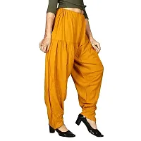 FABOO Women's Regular Fit Cotton Patiyala Salwar/Readymade Salwar (Yellow, L)-thumb1