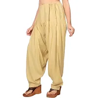FABOO Women's Regular Fit Cotton Patiyala Salwar/Readymade Salwar (Beige, S)-thumb3