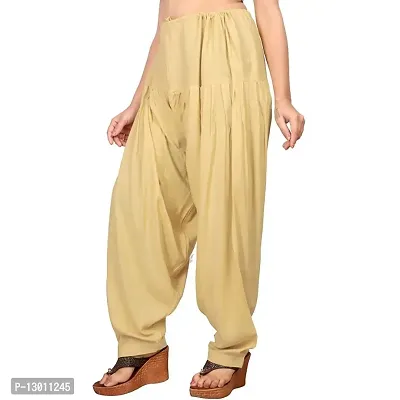 FABOO Women's Regular Fit Cotton Patiyala Salwar/Readymade Salwar (Beige, S)-thumb4