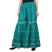 FABOO Women's Cotton Blend Mid Rise Garara/Sharara Palazzo Pants (Rama, S)-thumb3