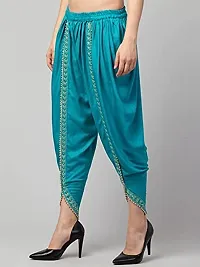 FABOO Women's Solid Cotton Harem Pants, Loose Fit Dhoti, Patiala-thumb3