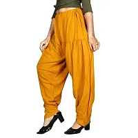 FABOO Women's Regular Fit Cotton Patiyala Salwar/Readymade Salwar (Yellow, L)-thumb3