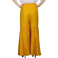 FABOO Women's Cotton Blend Mid Rise Garara/Sharara Palazzo Pants (Yellow, L)-thumb1