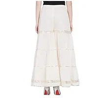 FABOO Women's Cotton Blend Mid Rise Garara/Sharara Palazzo Pants (White1, M)-thumb1