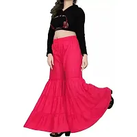 FABOO Women's Cotton Blend Mid Rise Garara/Sharara Palazzo Pants (Pink, S)-thumb2