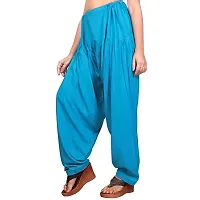 FABOO Women's Regular Fit Cotton Patiyala Salwar/Readymade Salwar (Sky Blue, M)-thumb3