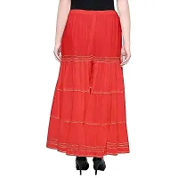 FABOO Women's Cotton Blend Mid Rise Garara/Sharara Palazzo Pants (Red1, XXL)-thumb1