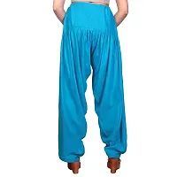 FABOO Women's Regular Fit Cotton Patiyala Salwar/Readymade Salwar (Sky Blue, M)-thumb1