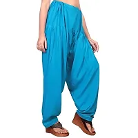 FABOO Women's Regular Fit Cotton Patiyala Salwar/Readymade Salwar (Sky Blue, M)-thumb2
