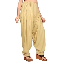 FABOO Women's Regular Fit Cotton Patiyala Salwar/Readymade Salwar (Beige, S)-thumb2