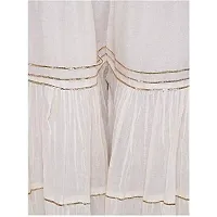 FABOO Women's Cotton Blend Mid Rise Garara/Sharara Palazzo Pants (White1, M)-thumb4