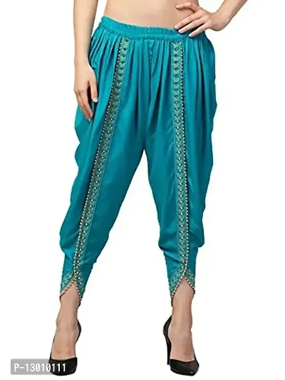 FABOO Women's Solid Cotton Harem Pants, Loose Fit Dhoti, Patiala-thumb0