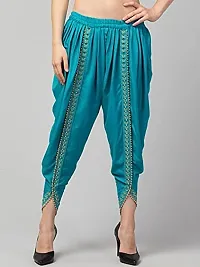 FABOO Women's Solid Cotton Harem Pants, Loose Fit Dhoti, Patiala-thumb2