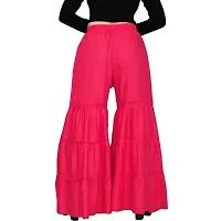 FABOO Women's Cotton Blend Mid Rise Garara/Sharara Palazzo Pants (Pink, S)-thumb1