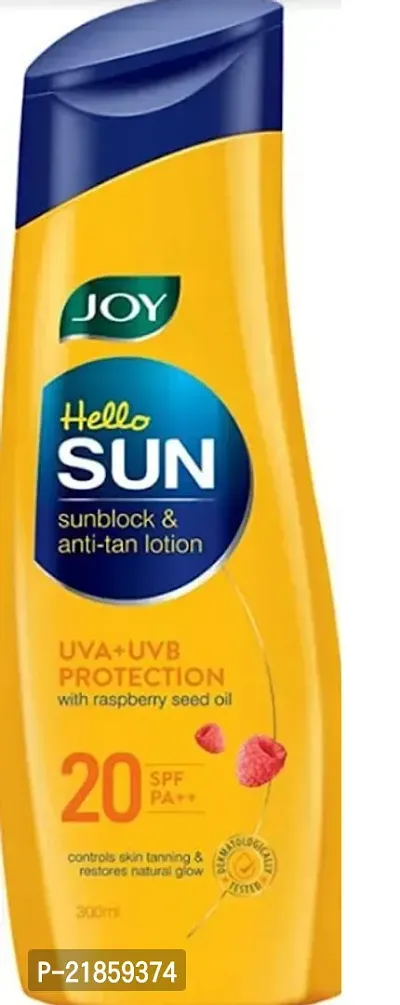 Joy Hello Sun Sublock And Anti-Tan Lotion For All Skin Type With Uva And Uvb Protection - Spf 20 Pa And  And nbsp;nbsp;300 Ml-thumb0