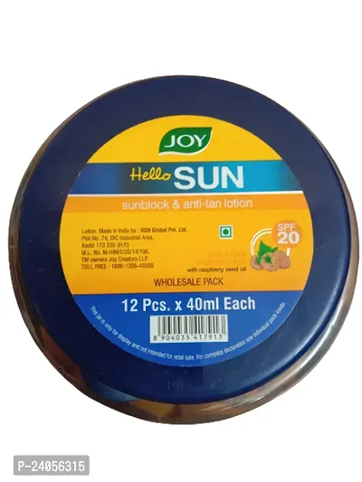 Joy Sunblock  anti tan Lotion Jar (12 Pcs. X 40 ml Each)