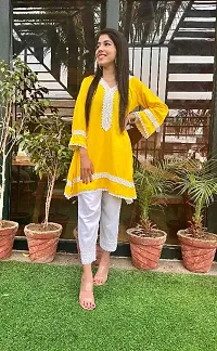 Yellow designer lace PAKISTHANI STYLE kurta set-thumb1