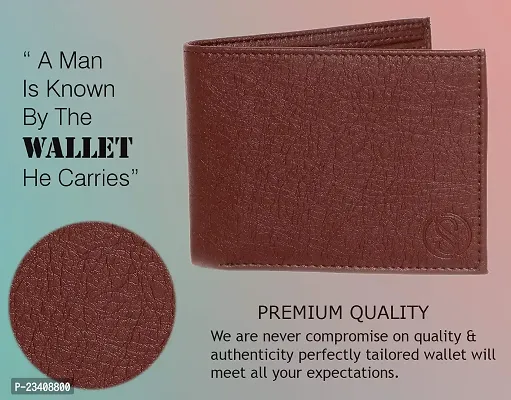 Stylzi Men Maroon Artificial Leather Wallet (11 Card Slots)-thumb5