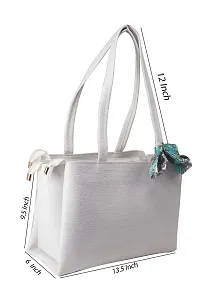 STYLZI Womens Handbag/Ladies Shoulder Bag/Girls tote bag/Croc Pattern/Office Bag for women/Shoulder Hobo Daytrip Handbag For Women (White)-thumb1