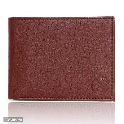 Stylzi Men Maroon Artificial Leather Wallet (11 Card Slots)-thumb0