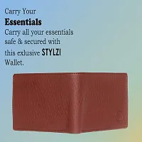 STYLZI Brown Artificial Leather Wallet for Men's | Casual Wallet with Multiple Card Slot for Men | Stylish Men's PU Leather Wallet/Purse.(Brown)-thumb4