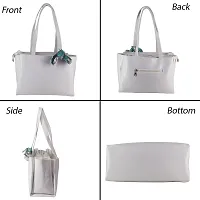 STYLZI Womens Handbag/Ladies Shoulder Bag/Girls tote bag/Croc Pattern/Office Bag for women/Shoulder Hobo Daytrip Handbag For Women (White)-thumb2