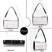 STYLZI Shoulder Bags For Women Mini Handbags Small Size Stylish Ladies Purse With Croc Pattern/Synthetic Leather Retro Croco Style Classic Fancy Hobo Shoulder Daytrip Sling bag For Women (White)-thumb3