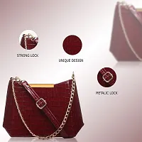 STYLZI Sling Bag For Women  Girls - It Is A Classic Satchel Trendy Bag With Adjustable Chain Strap Shoulder Bag For Women  Girls.-thumb4