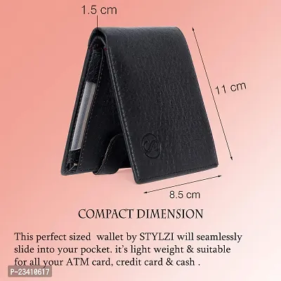 STYLZI Brown Artificial Leather Wallet for Mens || Casual Wallet with Multiple Card Slot for Men || Stylish Men's PU Leather Wallet/Purse.(Black)-thumb5