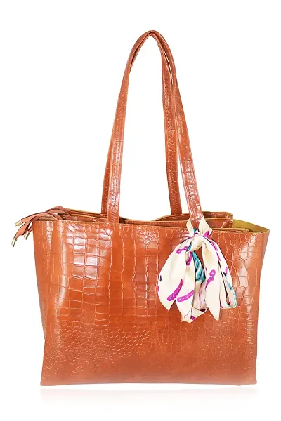STYLZI Womens Handbag/Ladies Shoulder Bag/Girls tote bag/Croc Pattern/Office Bag for women/Shoulder Hobo Daytrip Handbag For Women