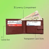 STYLZI Brown Artificial Leather Wallet for Men's | Casual Wallet with Multiple Card Slot for Men | Stylish Men's PU Leather Wallet/Purse.(Brown)-thumb3