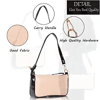 STYLZI Shoulder Bags For Women Mini Handbags Small Size Stylish Ladies Purse With Croc Pattern/Synthetic Leather Retro Croco Style Classic Fancy Hobo Shoulder Daytrip Sling bag For Women (Beige)-thumb2