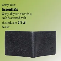 STYLZI Brown Artificial Leather Wallet for Mens || Casual Wallet with Multiple Card Slot for Men || Stylish Men's PU Leather Wallet/Purse.(Black)-thumb3