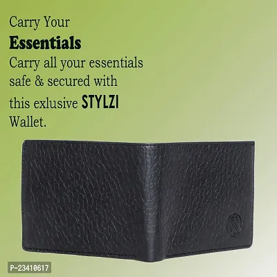 STYLZI Brown Artificial Leather Wallet for Mens || Casual Wallet with Multiple Card Slot for Men || Stylish Men's PU Leather Wallet/Purse.(Black)-thumb4
