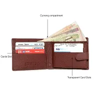 STYLZI Brown Artificial Leather Wallet for Men's | Casual Wallet with Multiple Card Slot for Men | Stylish Men's PU Leather Wallet/Purse.(Brown)-thumb2