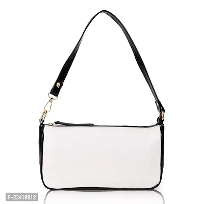 STYLZI Shoulder Bags For Women Mini Handbags Small Size Stylish Ladies Purse With Croc Pattern/Synthetic Leather Retro Croco Style Classic Fancy Hobo Shoulder Daytrip Sling bag For Women (White)-thumb0