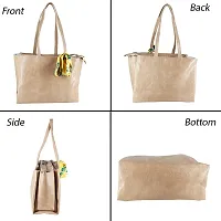 STYLZI Womens Handbag/Ladies Shoulder Bag/Girls tote bag/Croc Pattern/Office Bag for women/Shoulder Hobo Daytrip Handbag For Women (Beige)-thumb2