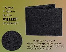 Stylzi Men Black Artificial Leather Wallet (11 Card Slots)-thumb2