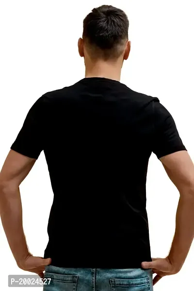 NO CUFF Holy Shit Men's Black Half Sleeve Casual Regular Fit T-Shirt (L)-thumb2