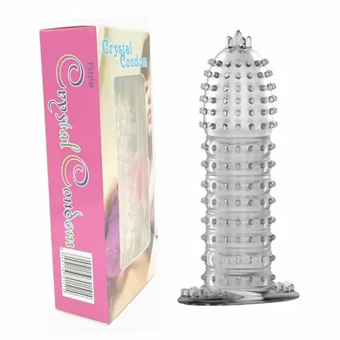 Crystal Silicon Condom Extra Dotted Reusable