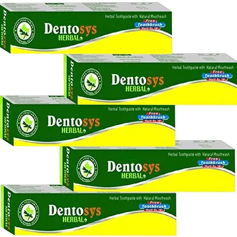 DENTOSYS HERBAL TOOTHPASTE FOR WHITENING TEETH PACK OF - 5