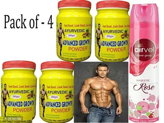 Advance Growth Power Ayurvedic Health Powder + Airvel Room Sprey Free 200gm x 4