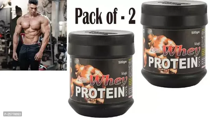 Magic Whey Protein Powder - 500 Gm Pack of - 2