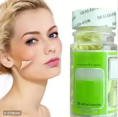 Shenyalovera Facial Soft Gel Aloe Vera And Vitamin E Facial Oil Capsules For Glowing