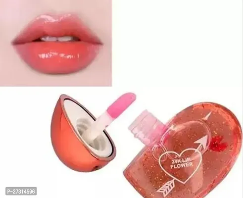 Agley 100 Natural And Soft Heart Shape Lip Gloss For Girls And Womans Pink 5ml-thumb0